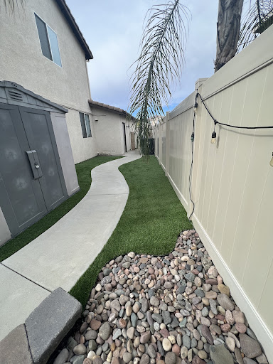 side of back yard example