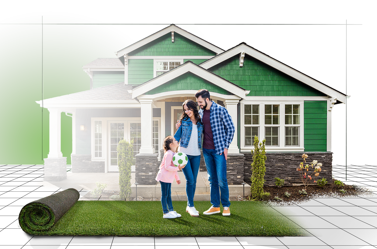 composite image of homeowners